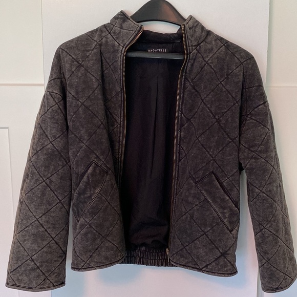 Bagatelle French Terry Diamond Quilted Jacket - Picture 3 of 7